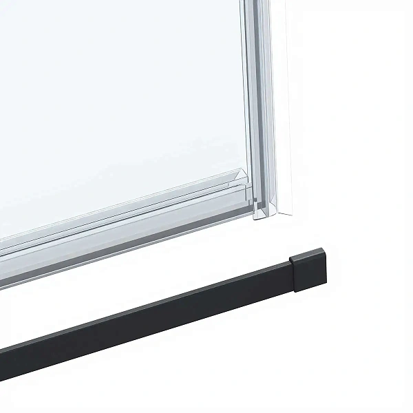 Душевая дверь Vincea Como Soft VDS-1CS140CLB, 1400, черный, стекло прозрачное