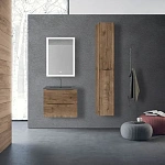 Тумба под керамическую раковину Mia 600 подвесная, 2 выкатных ящика soft close, V.Oak