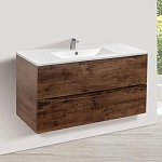 Тумба под керамическую раковину Mia 1000 подвесная, 2 выкатных ящика soft close, R.Wood