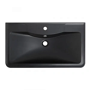 Раковина из искусственного камня BelBagno BB800/455-LV-ART-ALR-NERO, 80 см