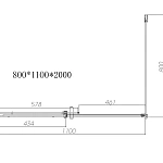 Душевой уголок Vincea Dice VSR-4D8011CLB, 1100*800, черный, стекло прозрачное