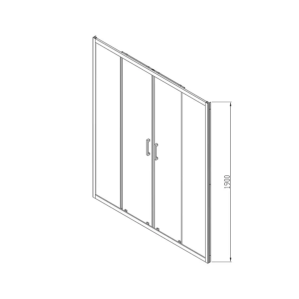 Душевая дверь Vincea Alpha VDS-3AL2160CL, 1600, хром, стекло прозрачное