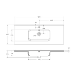 Керамическая раковина BelBagno BB1200ETL, 121 см