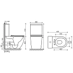 Унитаз-компакт Ceramica Nova Mia CN1801 безободковый