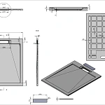 Поддон для душа из искусственного камня Vincea VST-4SRL8010A,1000*800*25, антрацит