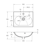 Керамическая раковина BelBagno BB1923-500, 50.5 см