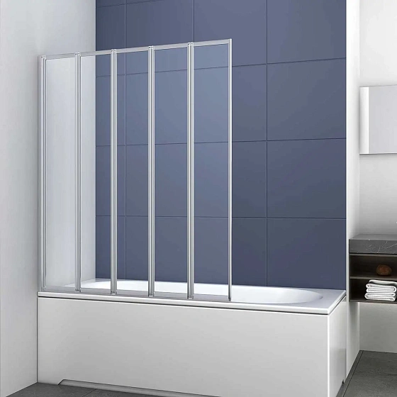 Душевая шторка на ванну Vincea VSB-32120CL, 1200*1400, хром, стекло прозрачное