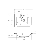 Раковина из литьевого мрамора BelBagno BB650/450-LV-MR-PR, 65 см