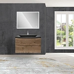 Тумба под раковину Vincea Mia 800 подвесная, 2 выкатных ящик soft close, V.Oak