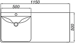 Мебельная раковина Aqwella Forma 115 L, FOR.11.04.D-L