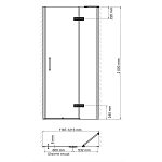 Душевая дверь WasserKRAFT Aller 10HBLACK MATT 120х200 см 10H05RBLACK MATT