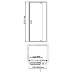Душевая дверь WasserKRAFT Elbe 90х200 см 74P04