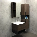 Подвесная тумба с раковиной Comforty Франкфурт 60 дуб шоколадно-коричневый 00004150530CF