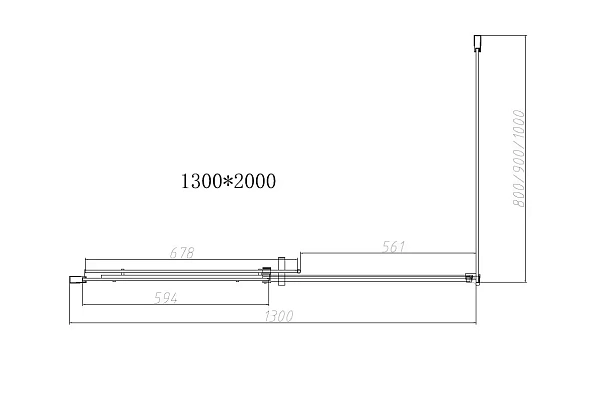 Душевой уголок Vincea Dice VSR-4D8013CL, 1300*800, хром, стекло прозрачное