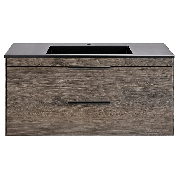 Тумба под раковину Vincea Chiara 2D 1000 подвесная, 2 выкатных ящика soft-close, R.Oak