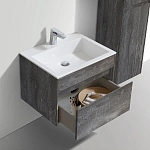 Тумба под раковину Vincea Chiara 600 подвесная, 1 выкатной ящик soft-close, G.Stone