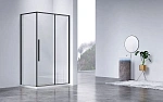 Душевой уголок Vincea Slim-N VSR-4SN9011CLB, 1100*900, черный, стекло прозрачное