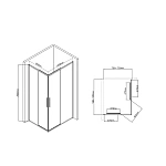 Душевой уголок Vincea Slim-U VSS-2SU8010CLB, 1000*800, м.черный, стекло прозрачное