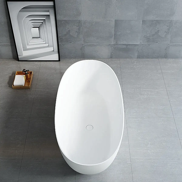 Ванна из искусственного камня Vincea VBT-6S01MW 170х75, белая матовая