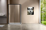 Душевой уголок Vincea Garda VSR-1G8012CLB, 1200*800, черный, стекло прозрачное