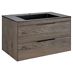 Тумба под раковину Vincea Chiara 2D 800 подвесная, 2 выкатных ящика soft-close, R.Oak