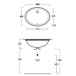 Интегрированная раковина Simas Lavabi D’Arredo S53 bi 58 см