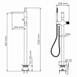 Напольный смеситель для ванны WasserKRAFT Tauber 6421