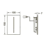 Кнопка смыва с инфракрасным датчиком Tece TECEfilo Urinal 9242061 7.2V