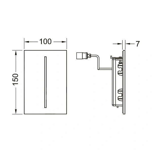 Кнопка смыва с инфракрасным датчиком Tece TECEfilo Urinal 9242061 7.2V