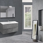 Тумба под раковину Vincea Mia 900 подвесная, 2 выкатных ящика soft close, Beton