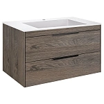 Тумба под раковину Vincea Chiara 2D 800 подвесная, 2 выкатных ящика soft-close, R.Oak