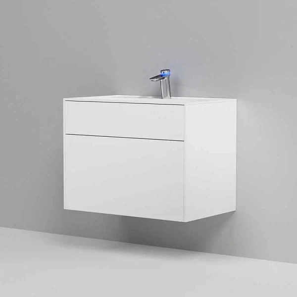 M50AFHX0803WM Inspire V2.0, База под раковину, подвесная, 80 см, 3 ящика, push-to-open, белый матовы