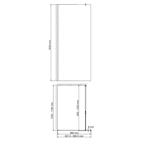 Душевая перегородка WasserKRAFT Rossel 28W39