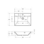 Раковина из литьевого мрамора BelBagno BB600/450-LV-MR-AST, 60 см
