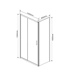 Душевой уголок Vincea Garda VSR-1G8014CL, 1400*800, хром, стекло прозрачное
