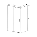 Душевой уголок Vincea Dice VSR-4D1011CLB, 1100*1000, черный, стекло прозрачное