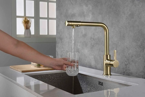 Смеситель для кухни Timo Hette 1026/17F с каналом для питьевой воды