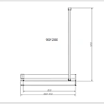 Душевая перегородка Vincea Walk-In HR VSW-4HR900CL, 900*2000, хром, стекло прозрачное