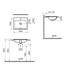 Врезная раковина VITRA S20 5465B003-0001 55 см