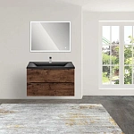 Тумба под раковину Vincea Mia 800 подвесная, 2 выкатных ящика soft close, R.Wood