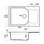Omoikiri Yonaka 78-LB-CA Artgranit/карамель