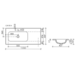 Мебельная раковина Ceramica Nova Element CN7014, 101 см