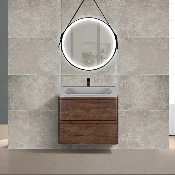 Тумба под раковину Vincea Vico 600 подвесная, 2 выкатных ящика soft close, R.Wood