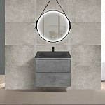 Тумба под раковину Vincea Vico 600 подвесная, 2 выкатных ящика soft close, Beton
