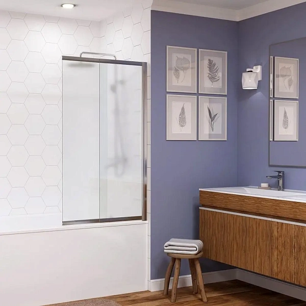 Стеклянная шторка для ванны WasserKRAFT Main 100х140 см 41S02-100R Matt glass