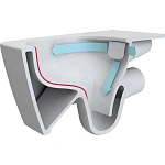 Инсталляция с унитазом VITRA Sento 9830B003-7207 кнопка матовый хром