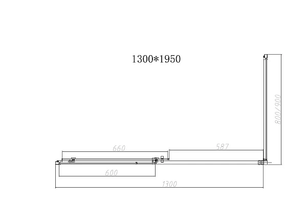 Душевой уголок Vincea Slim-N VSR-4SN8013CLB, 1300*800, черный, стекло прозрачное