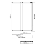 Стеклянная шторка для ванны WasserKRAFT Main 100х140 см 41S02-100R Matt glass