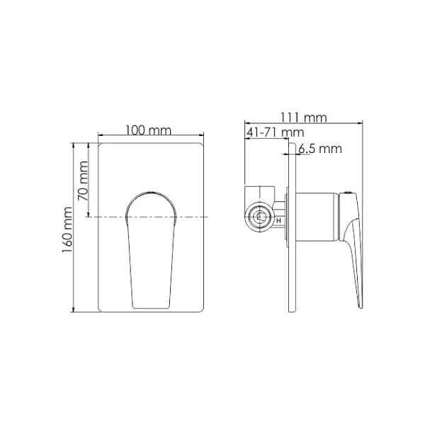 Встраиваемый смеситель для душа WasserKRAFT Wiese 8451
