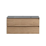 Тумба под раковину Vincea Luka 1000 подвесная, 2 выкатных ящика soft-close, N.Oak